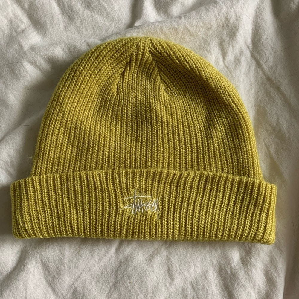 Stussy Yellow Knit Beanie